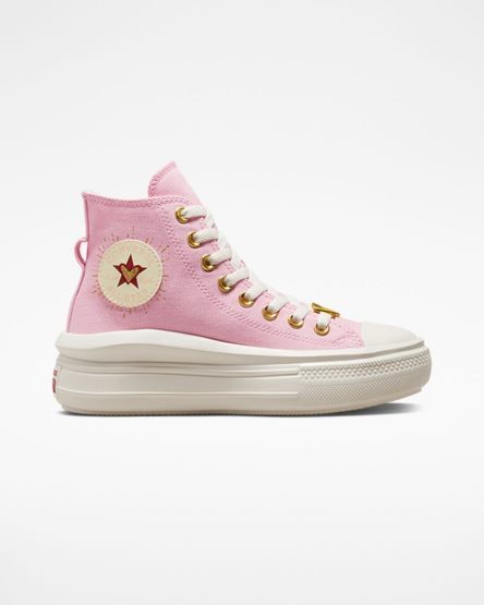 Topanky Na Platforme Converse Chuck Taylor All Star Move Hearts Vysoke Damske Oranžové Ruzove | SK NFSJO7